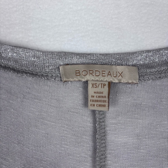 BORDEAUX Anthropologie Women’s XS Silver Metallic Swing Dress Tunic A-Line Top - Picture 9 of 13